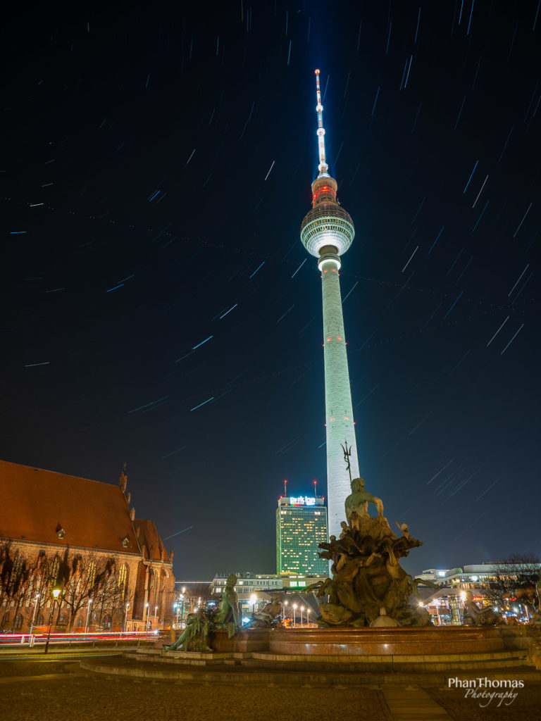 Berlin Mitte: Sternspuren am Fernsehturm