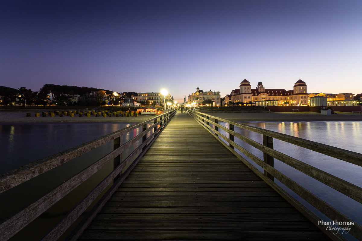 Blick von der Seebrücke auf Binz