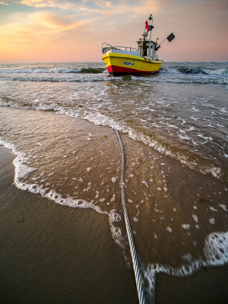 Boot in der Brandung