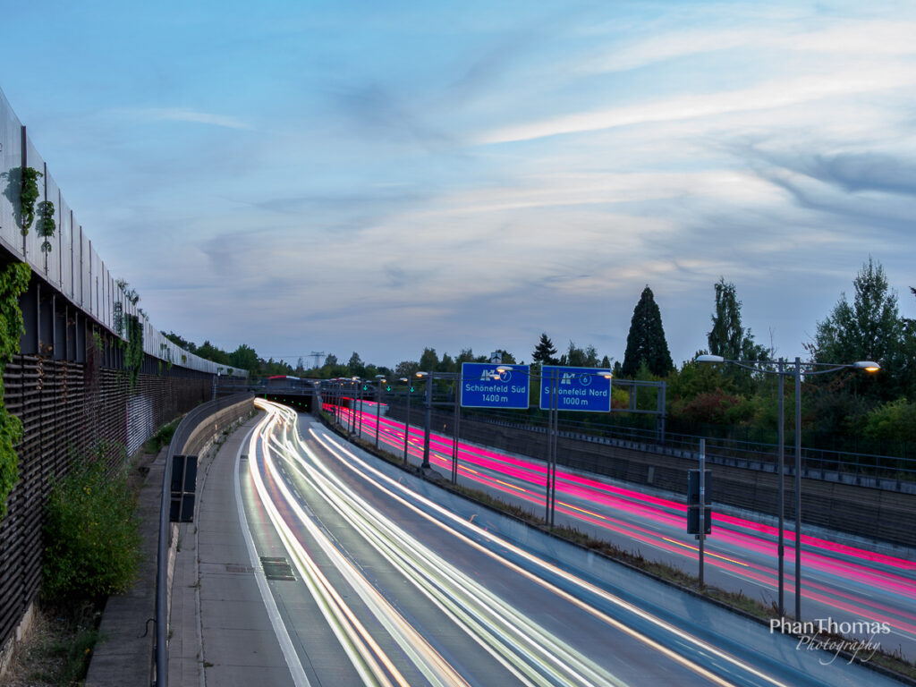 Lichtspielereien nach Sonnenuntergang